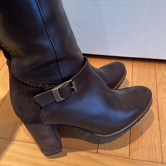 Fabianelli Italian Crafted Leather Knee High Heeled Boots Size 38 - Picture 2 of 11